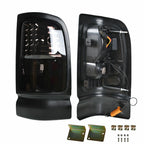 Tail Light Black Chrome Housing LED For Dodge Ram Truck 1500 2500 3500 94-01