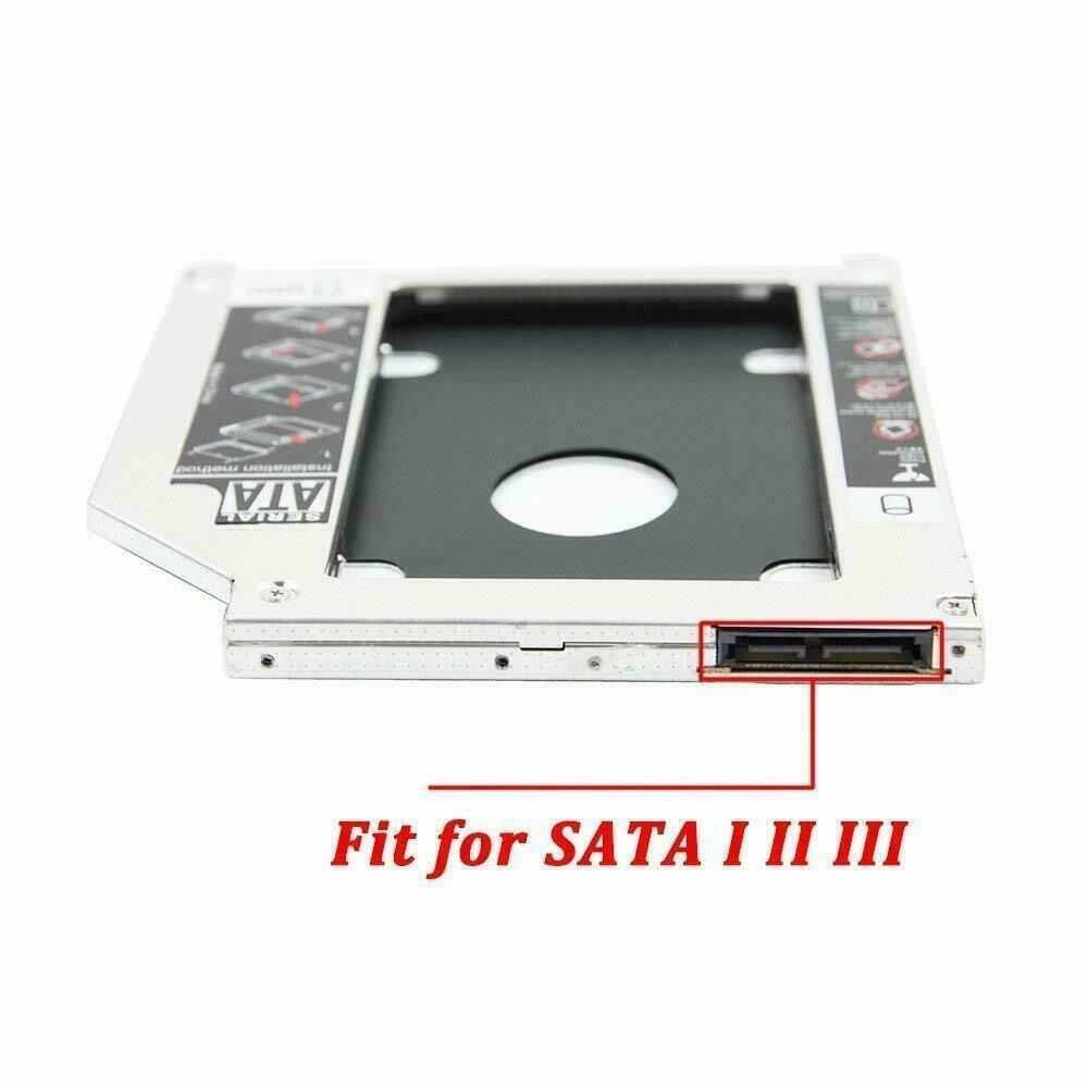 CD DVD ROM Optical Bay 9 5mm Universal SATA 2nd HDD SSD Hard Drive Caddy