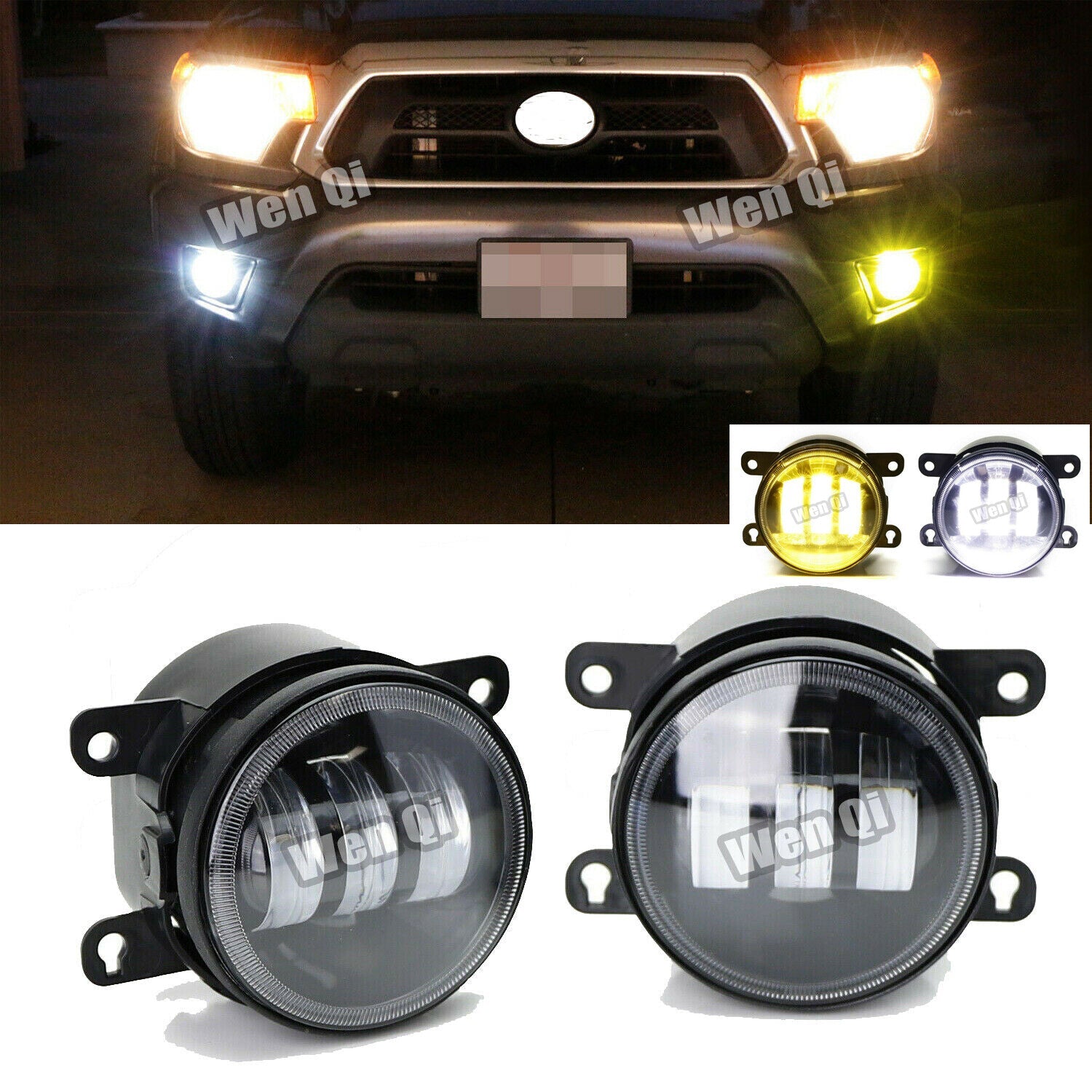 White/Yellow Dual Color 9W LED Fog Lights Lamps for Honda for Nissan for Subaru