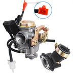 GY6 50cc 100cc Big Bore Carburetor Fit For 139QMB 139QMA Scooter Moped ATV 19mm