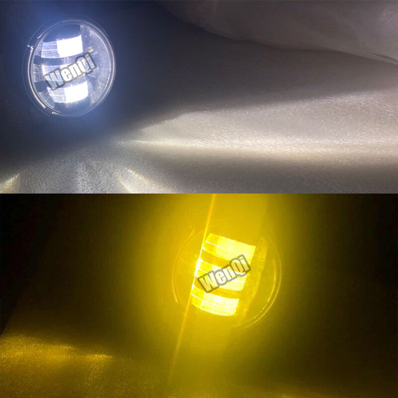 White/Yellow Dual Color 9W LED Fog Lights Lamps for Honda for Nissan for Subaru