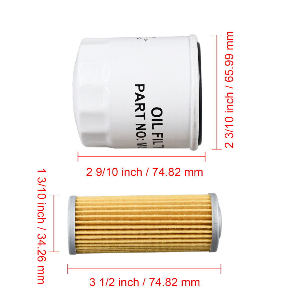 Oil and Fuel Filter kit M806418 MIU804763 for John Deere X495 X595 X740 X744