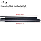 Left Right Front Rear Door Outer Belt Weatherstrip 4Pcs for Dodge Ram 1500 5500