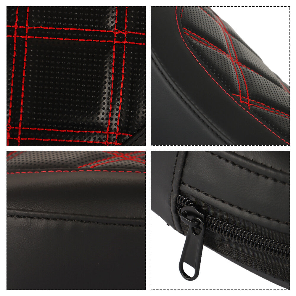 Passenger Backrest Pad With Red Stitching For Touring CVO Glide Stree 1996-up