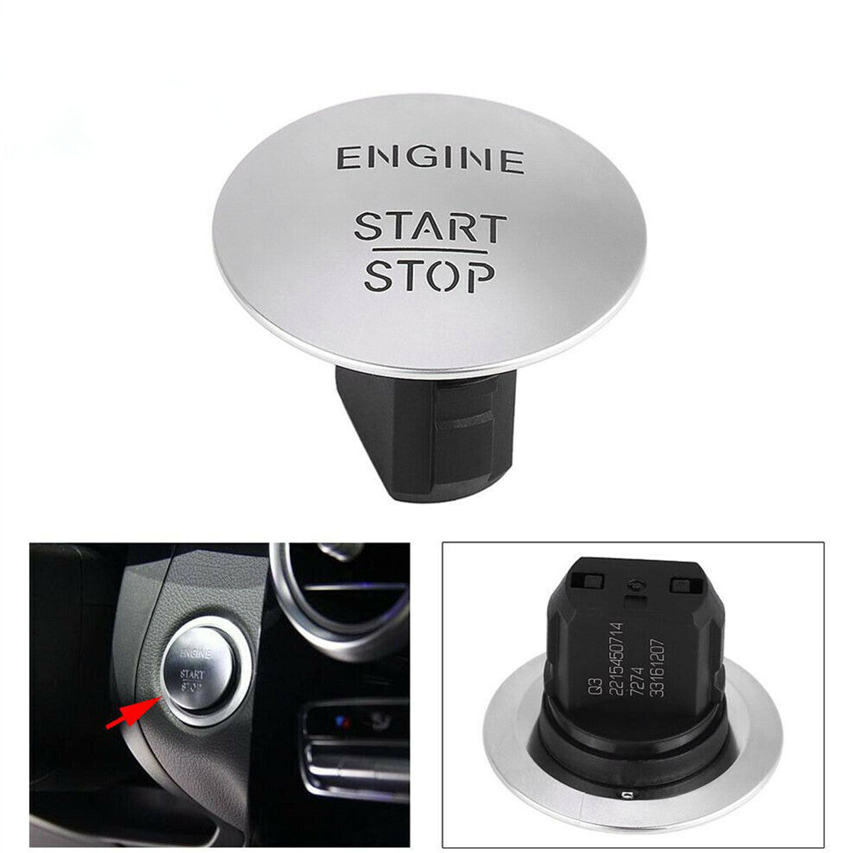 Keyless Go Engine Start Stop Push Button Switch for Mercedes Benz