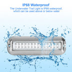 2x 42 LED Blue 316 Stainless Steel Underwater Boat Marine Transom Lights