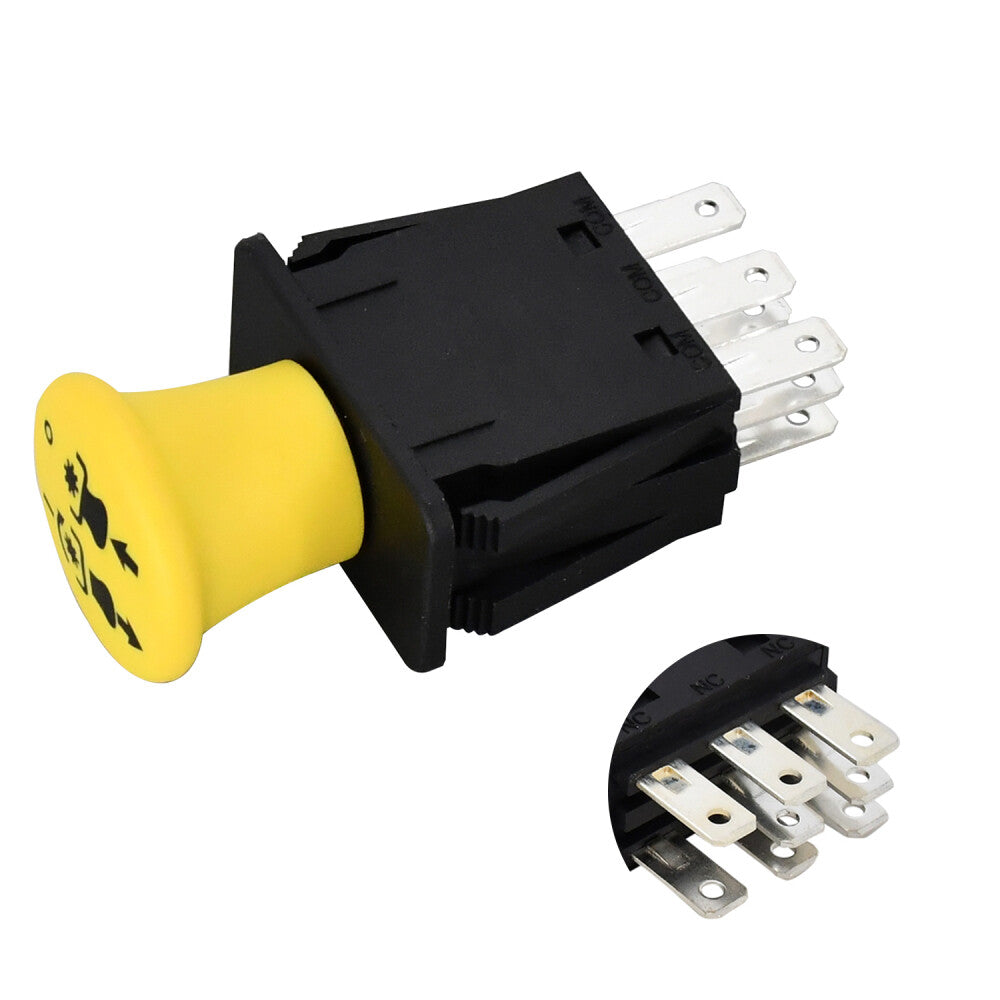 14VDC 10AMP 8PIN Clutch PTO Switch AM131966 for John Deere Lawn Mower Tractors
