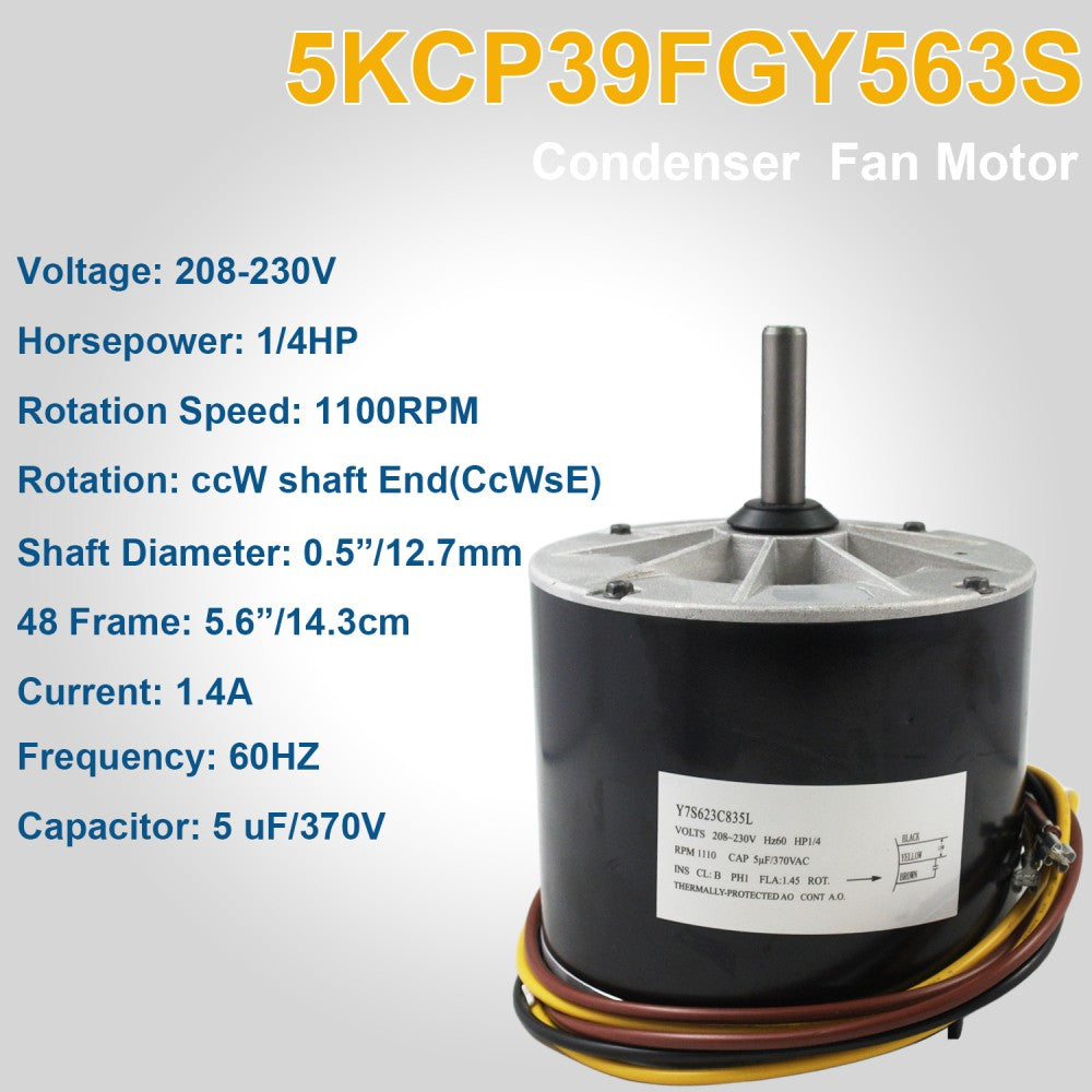 3S047 Carrier 1/4 HP, 1100 RPM, 208-230 V Condenser Fan Motor for 5KCP39FGU997AS