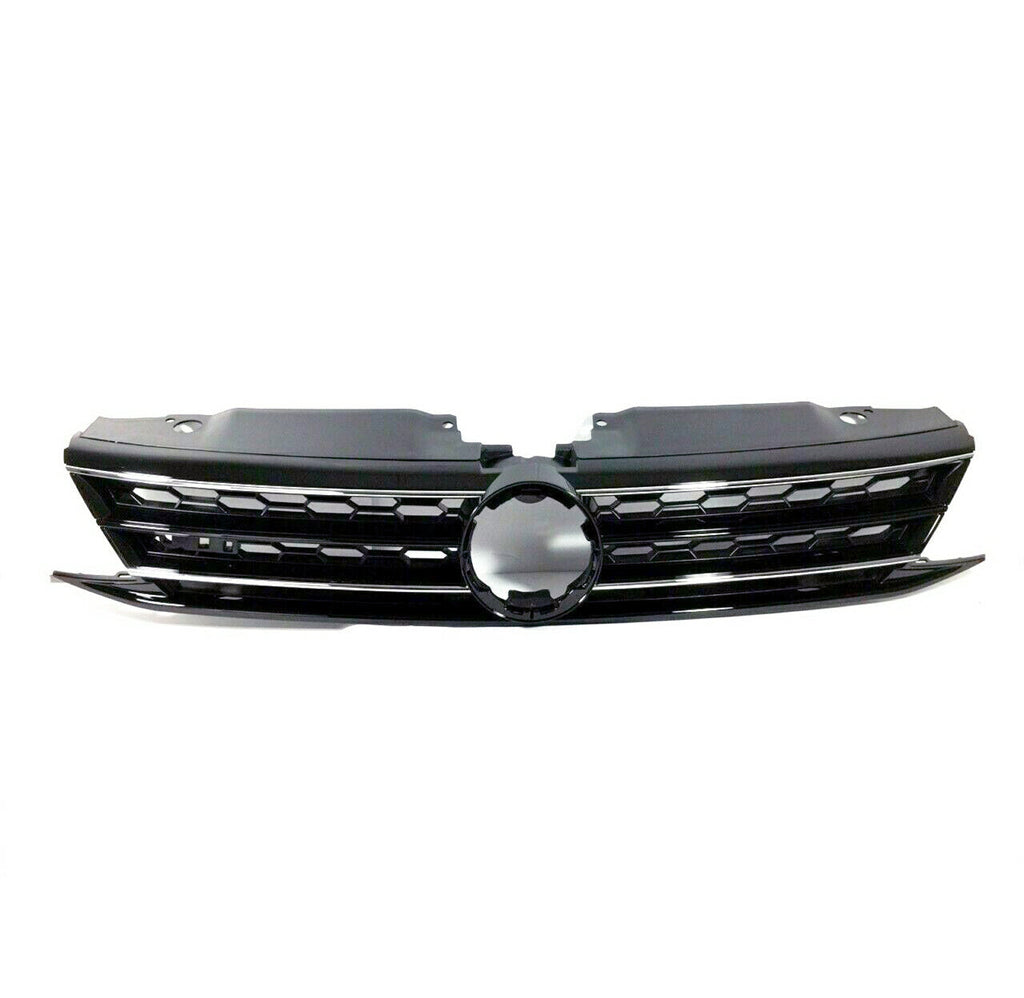 Mesh Hex Honeycomb Upper Grille Grill Chrome Trim for 2015-2018 for VW MK6 Jetta