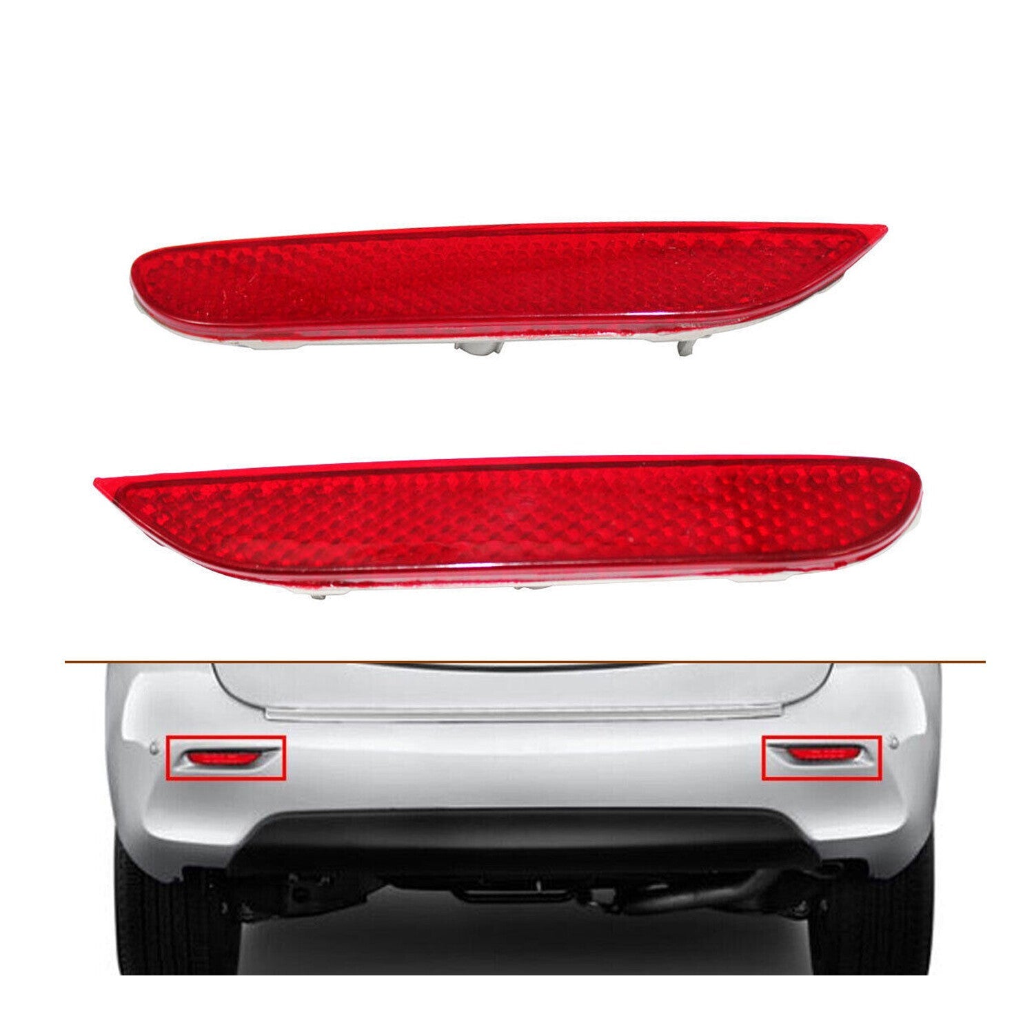 Rear Bumper Reflector Assembly Red LH RH Quality 2019 2020 for Nissan Altima