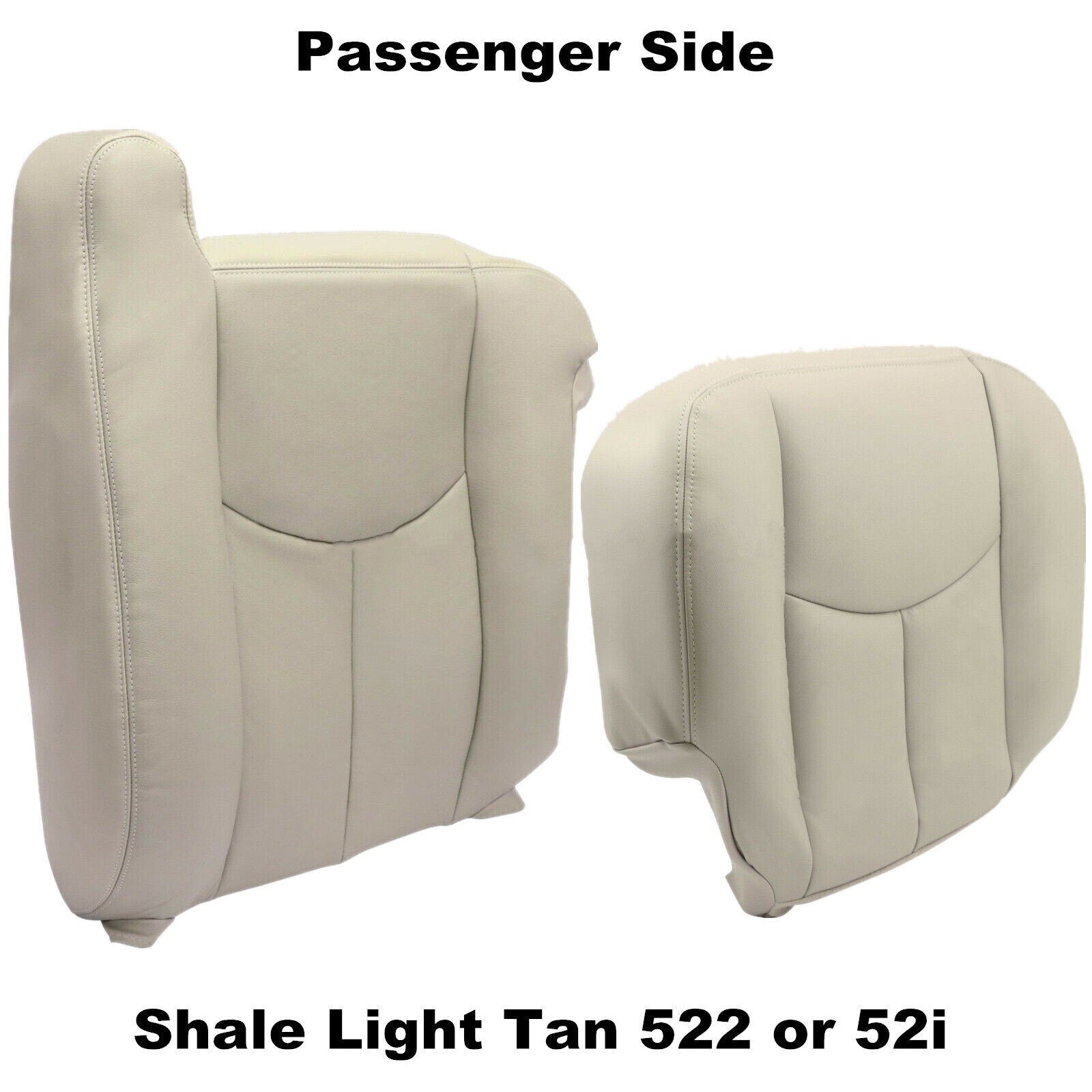 Passenger Bottom Top Leather Seat Covers for 2003 2006 for Chevy Tahoe