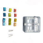 Blade Fuse Box Block Holder 12 24V 6 Way Car Boat Power Distribution Panel