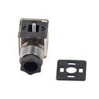 DIN 43650 For Solenoid Valve Coil 12V 24V Type-A 3 Prong Connector Plug LED