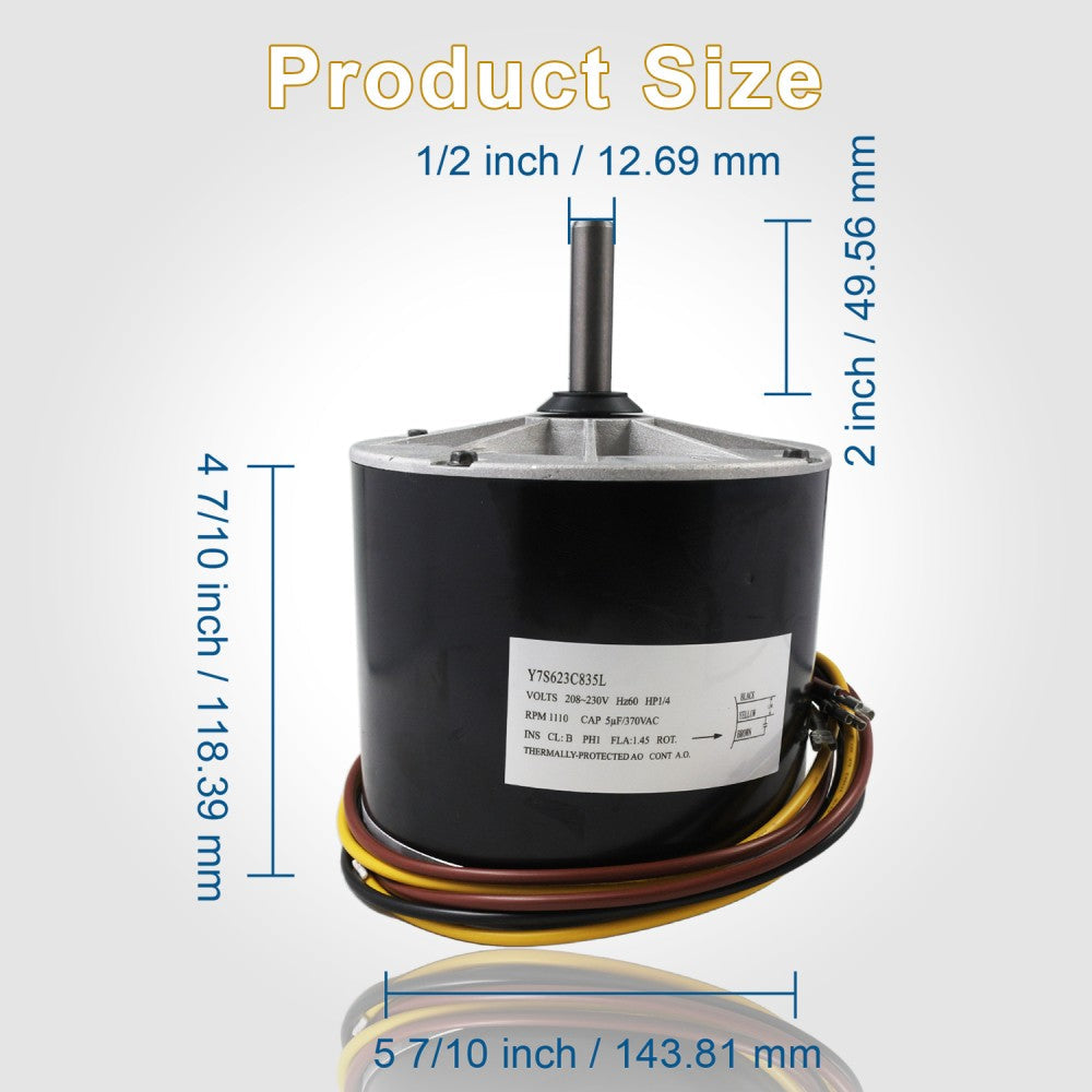 3S047 Carrier 1/4 HP, 1100 RPM, 208-230 V Condenser Fan Motor for 5KCP39FGU997AS