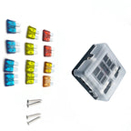 Blade Fuse Box Block Holder 12 24V 6 Way Car Boat Power Distribution Panel