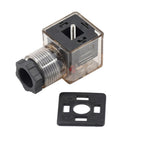 DIN 43650 For Solenoid Valve Coil 12V 24V Type-A 3 Prong Connector Plug LED