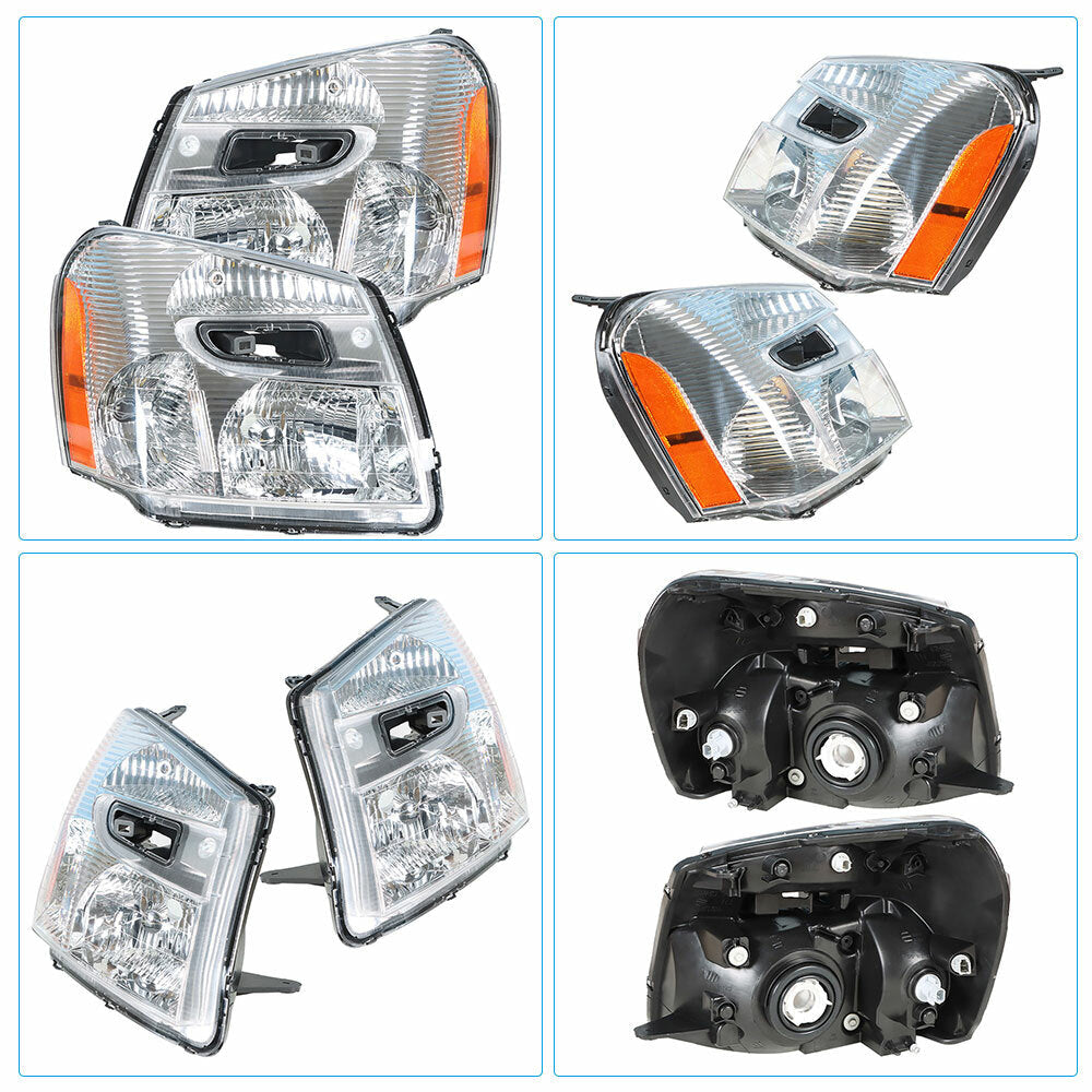 Front Headlight Fit For Chevy Equinox 2005-2009 Headlamp Projector LH+RH Pair
