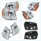 Front Headlight Fit For Chevy Equinox 2005-2009 Headlamp Projector LH+RH Pair