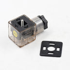 DIN 43650 For Solenoid Valve Coil 12V 24V Type-A 3 Prong Connector Plug LED