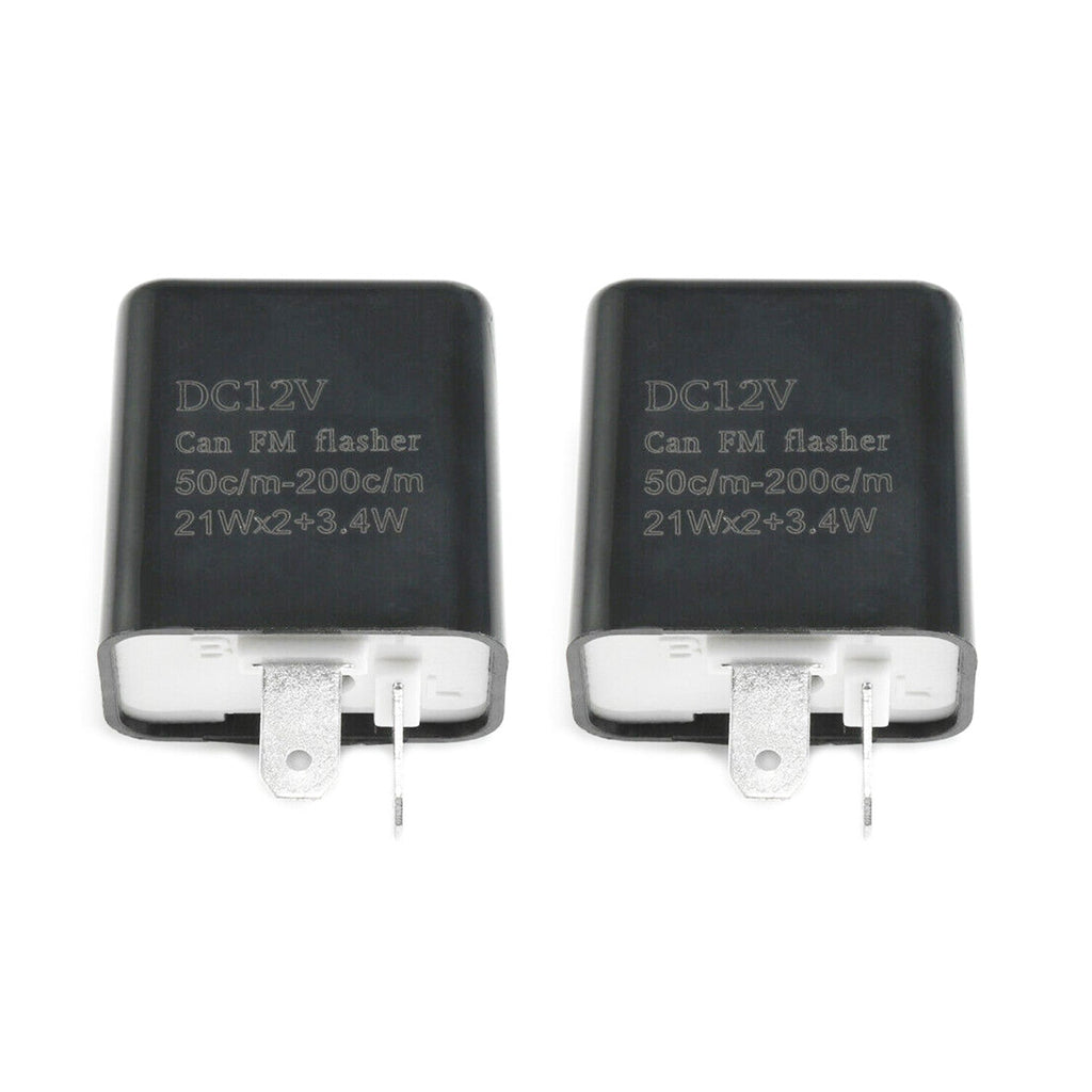 Adjustable LED Flasher Relay Turn Signal Blinker Light Motorcycle 12V 2 Pack