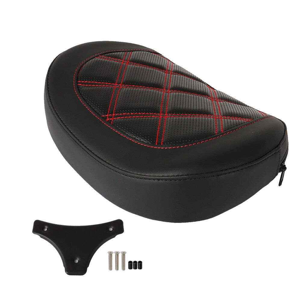 Passenger Backrest Pad With Red Stitching For Touring CVO Glide Stree 1996-up