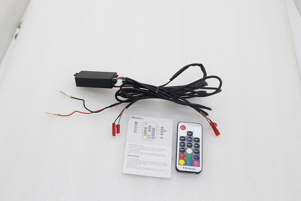 7X6 RGB MULTI COLOR LED SMD Halo Headlights PAIR for Jeep Wrangler YJ 86-95
