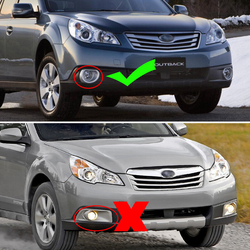 Silver Fog Lights Lamps Cover Trim Ring for 2010-2012 for Subaru Outback 2PCS