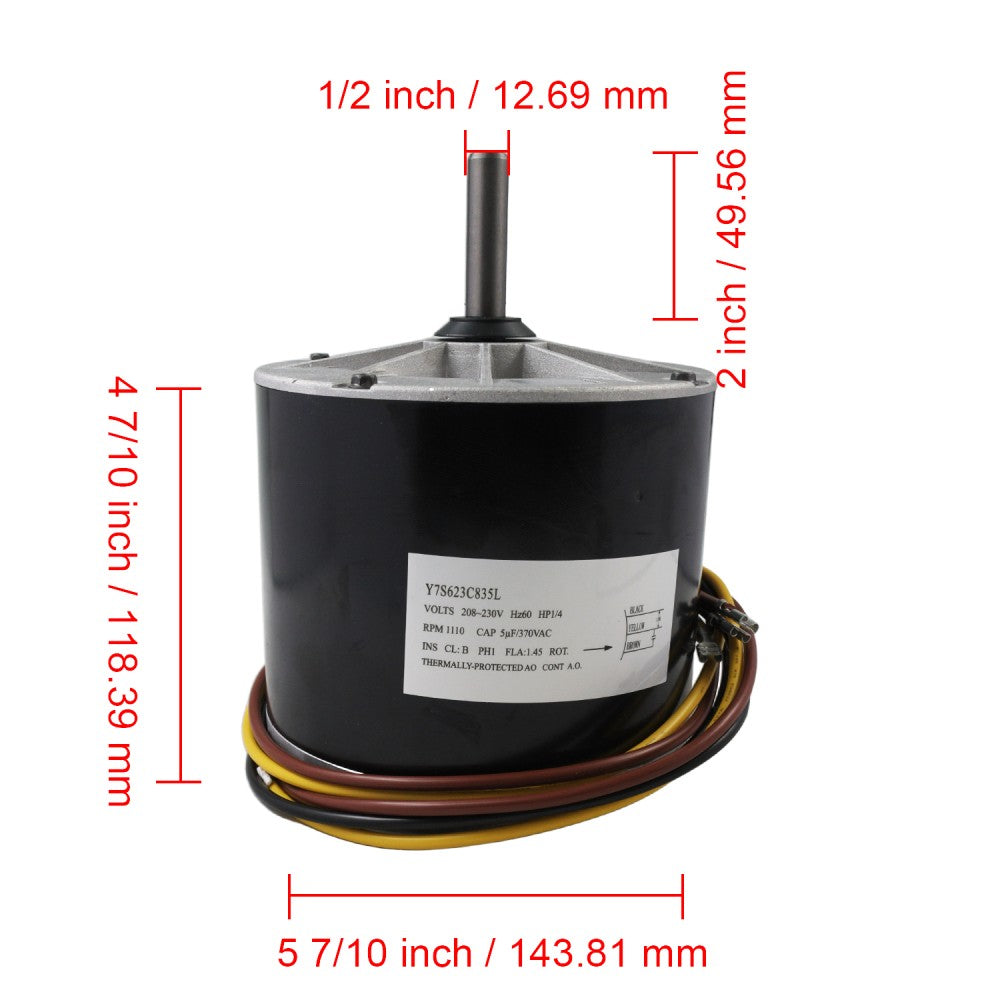 3S047 Carrier 1/4 HP, 1100 RPM, 208-230 V Condenser Fan Motor for 5KCP39FGU997AS