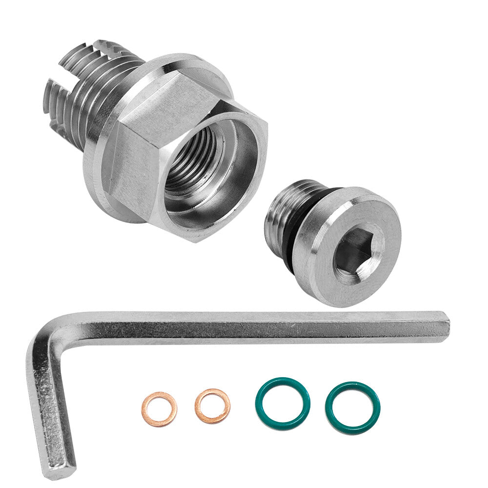 Oil Drain Plug Self Tapping Piggyback Stainless Steel Repair Kit M12