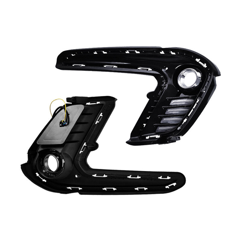LED Sequential Turn Signal DRL Fog Lights w/Hole for 2016-18 for Hyundai Elantra