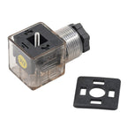12V & 24V DIN 43650 Type A Solenoid 3 Prong Connector with Led Indicator Light