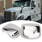 Chrome Hood Mirrors Cover LH RH Pair for 2008-2017 for Freightliner Cascadia