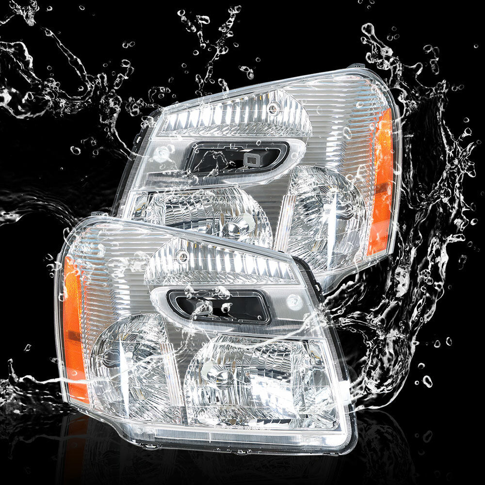 Front Headlight Fit For Chevy Equinox 2005-2009 Headlamp Projector LH+RH Pair