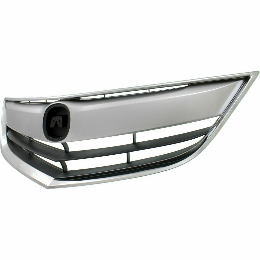 Front Upper Chrome Grill Mesh Grille for Acura ILX 2013 2014 2015 13 14 15