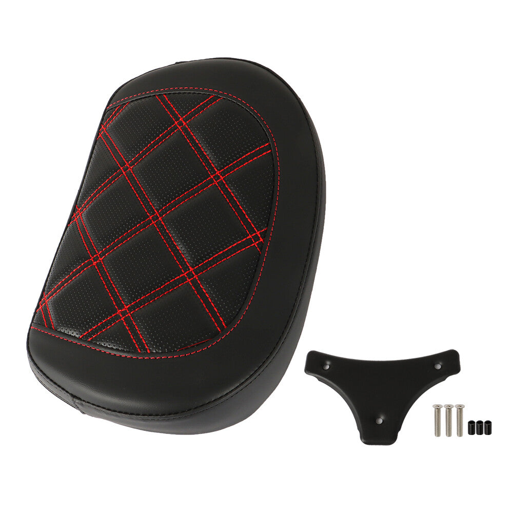 Passenger Backrest Pad With Red Stitching For Touring CVO Glide Stree 1996-up