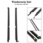 Left and Right Door Glass Window Weatherstrip Seals Set for Mazda Miata 2004