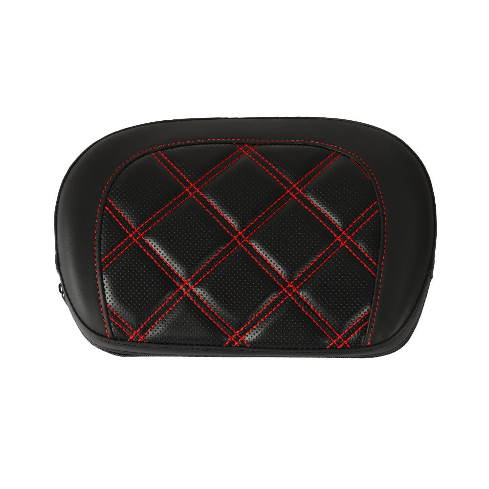 Passenger Backrest Pad With Red Stitching For Touring CVO Glide Stree 1996-up