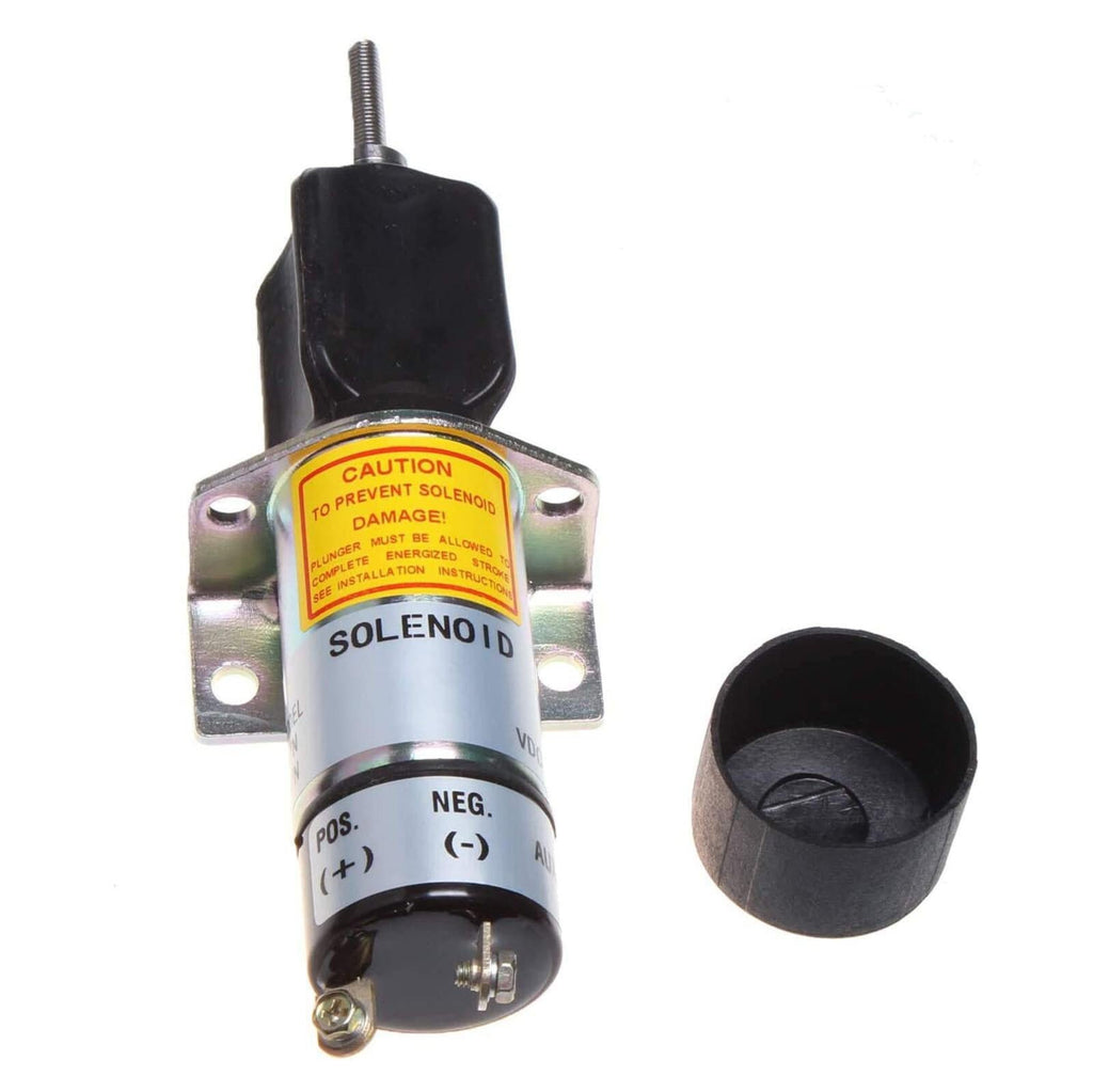 Stop Solenoid 1504-12C2U1B1S1 For Kubota DF-750 Choke Solenoid With 2 Terminals