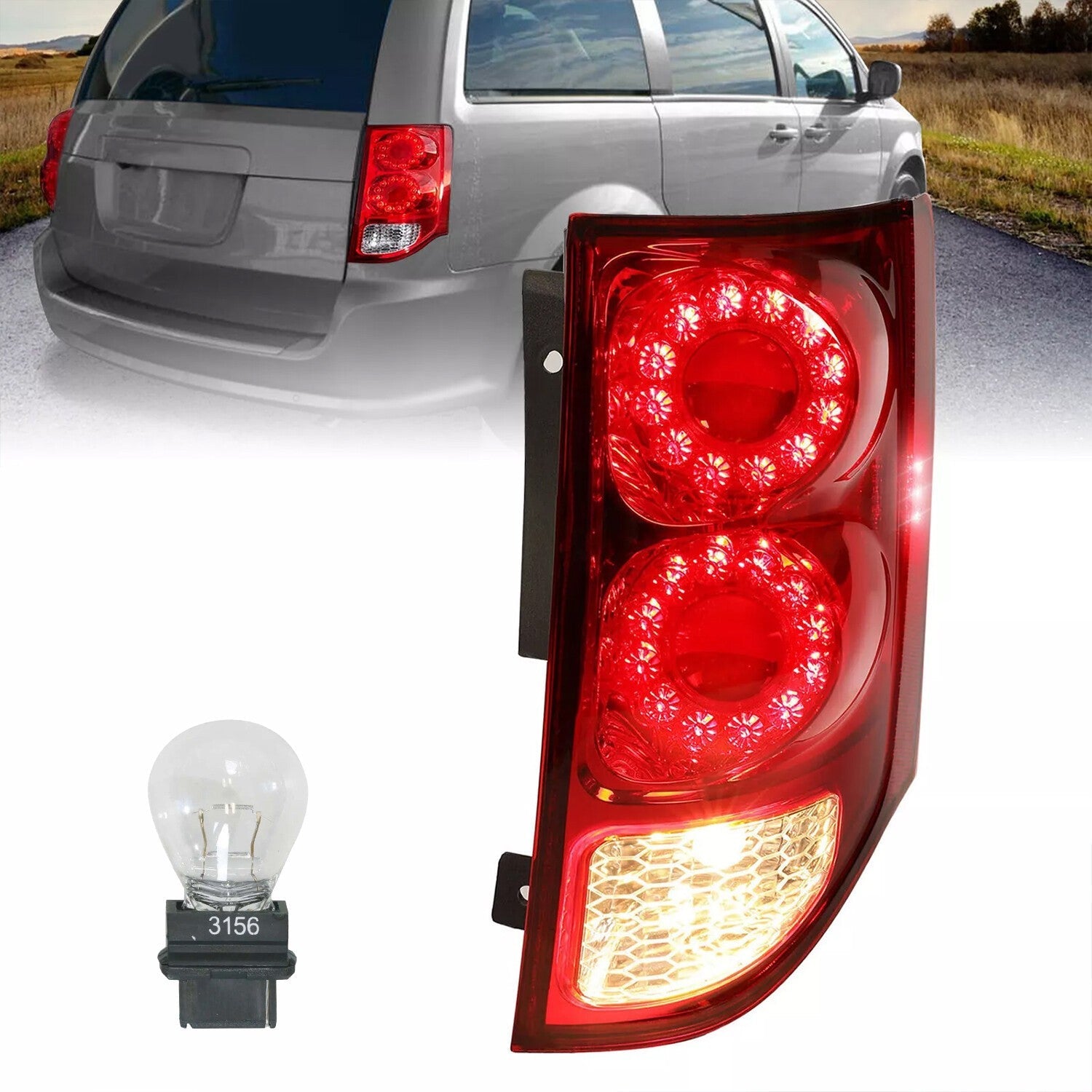 For Dodge Grand Caravan 2011-2020 LED Tail Light Lamp Right Passenger Side