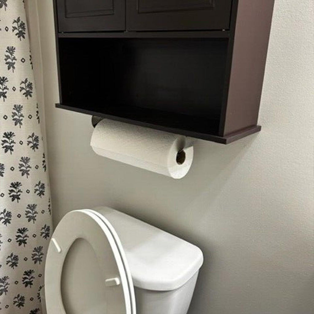 Paper Towel Holder Under Cabinet Wall Mount Steel Rack Kitchen