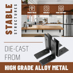 4 Heavy Duty Black Steel 6"x8" Countertop Support Brackets! Corbel Lot L Shelf