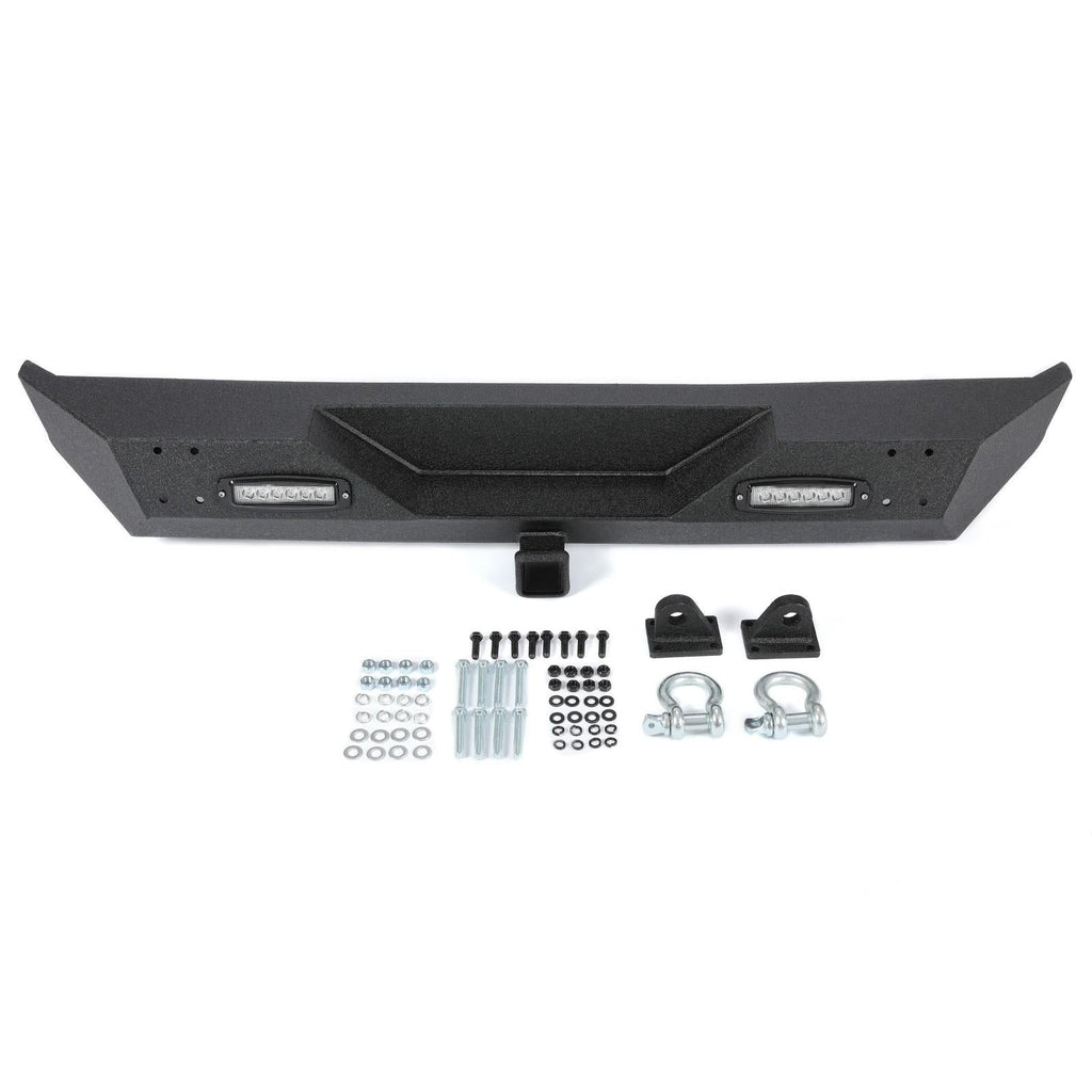 Rear Bumper W/Led Light D-Rings 2" receiver Fit 87-06 Jeep Wrangler YJ TJ