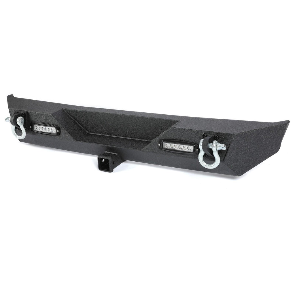 Rear Bumper W/Led Light D-Rings 2" receiver Fit 87-06 Jeep Wrangler YJ TJ