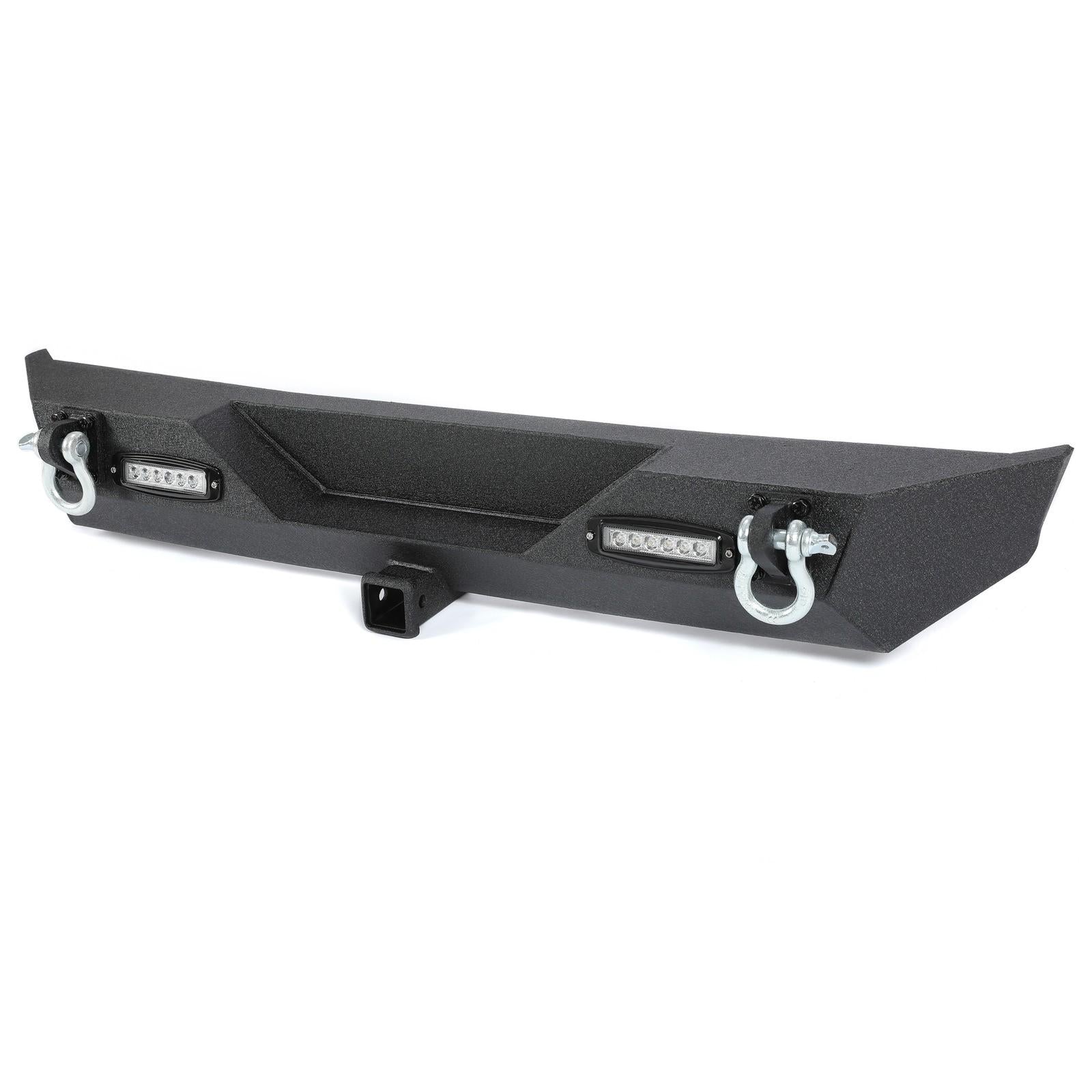 Rear Bumper W/Led Light D-Rings 2" receiver Fit 87-06 Jeep Wrangler YJ TJ