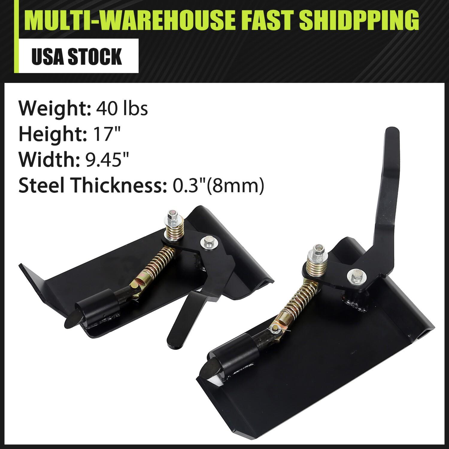 Weld-On Skid Steer Quick Attach Bucket Conversion Adapter Latch Plates Universal