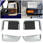 For 2014-2019 Chevy Silverado GMC Sierra Chrome Tow Mirror Cap Cover Assemblies