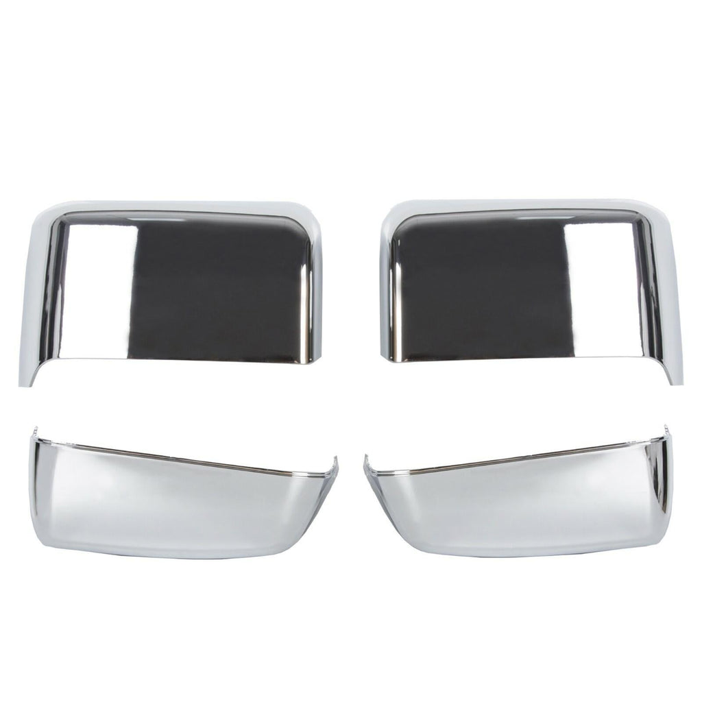For 2014-2019 Chevy Silverado GMC Sierra Chrome Tow Mirror Cap Cover Assemblies