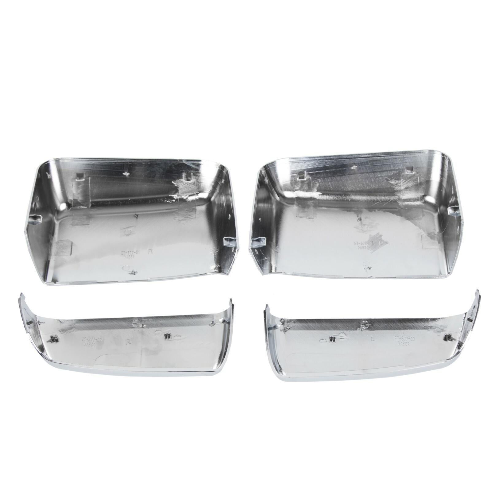 For 2014-2019 Chevy Silverado GMC Sierra Chrome Tow Mirror Cap Cover Assemblies