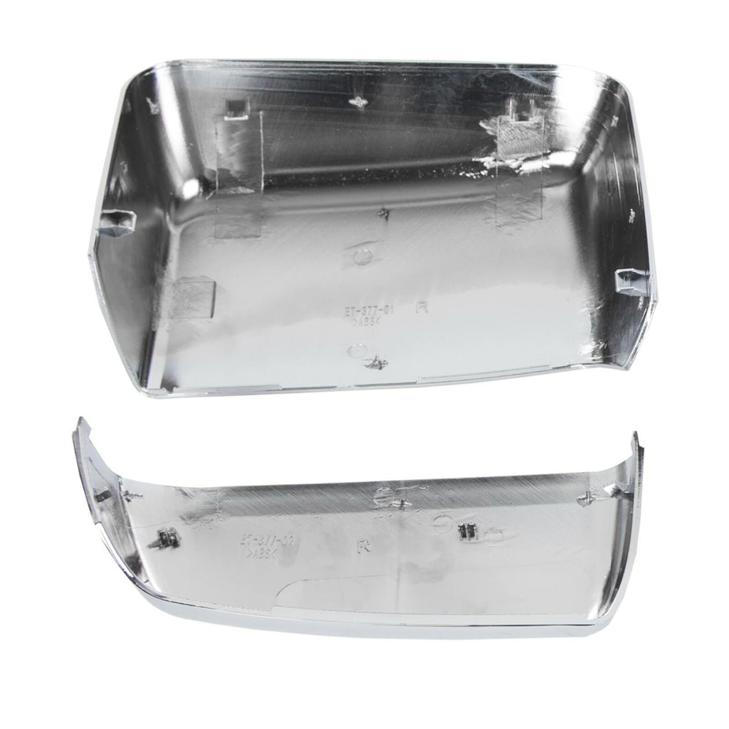 For 2014-2019 Chevy Silverado GMC Sierra Chrome Tow Mirror Cap Cover Assemblies