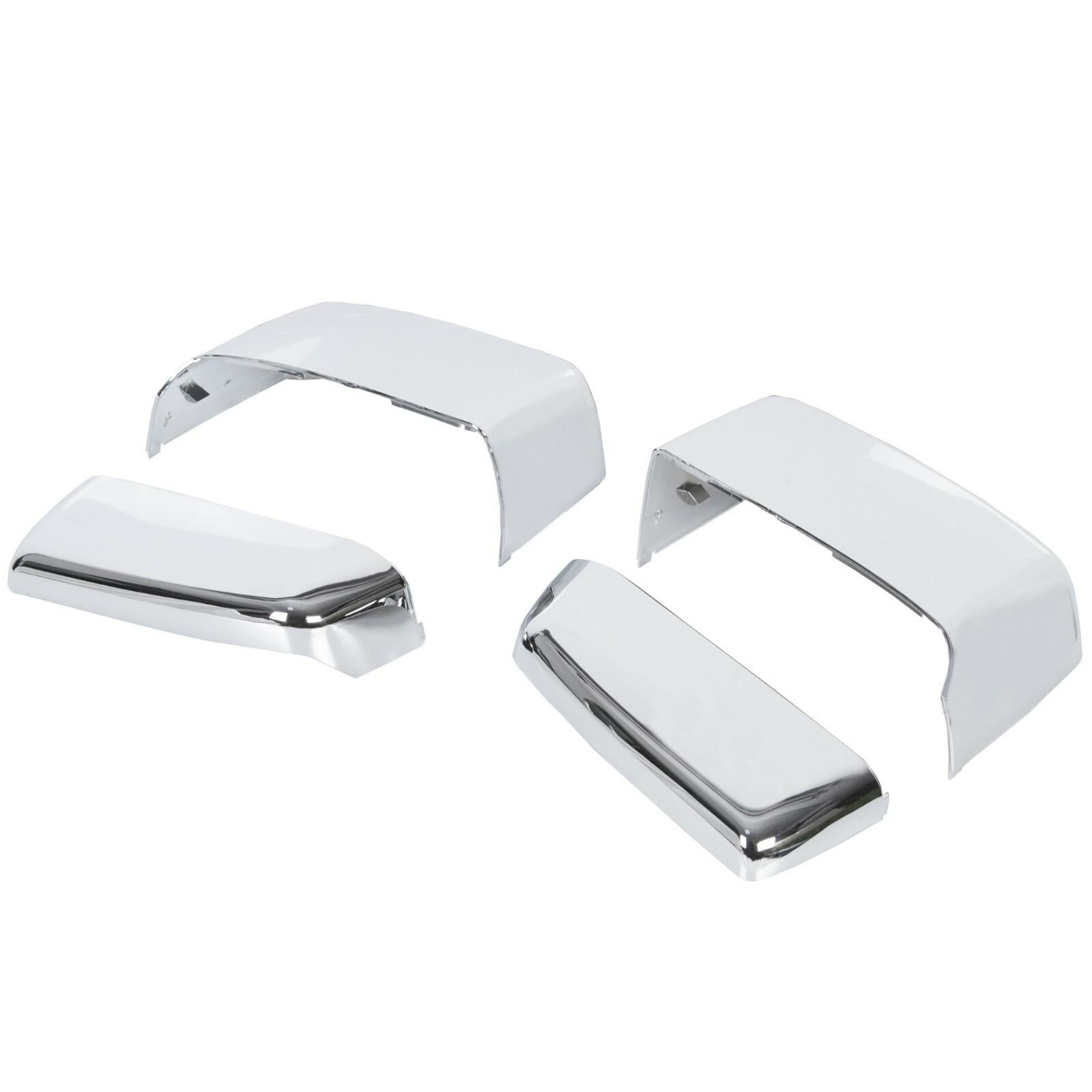 For 2014-2019 Chevy Silverado GMC Sierra Chrome Tow Mirror Cap Cover Assemblies